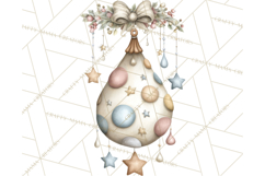 Pastel Christmas Ornaments Watercolor PNG Product Image 5