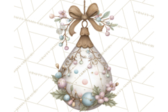 Pastel Christmas Ornaments Watercolor PNG Product Image 2