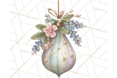 Pastel Christmas Ornaments Watercolor PNG Product Image 3