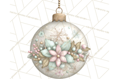 Pastel Christmas Ornaments Watercolor PNG Product Image 4