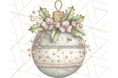 Pastel Christmas Ornaments Watercolor PNG Product Image 4