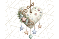 Pastel Christmas Ornaments Watercolor PNG Product Image 5