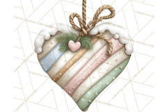 Pastel Christmas Ornaments Watercolor PNG Product Image 2