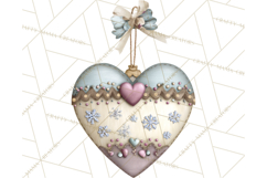 Pastel Christmas Ornaments Watercolor PNG Product Image 5