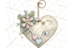 Pastel Christmas Ornaments Watercolor PNG Product Image 2