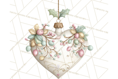 Pastel Christmas Ornaments Watercolor PNG Product Image 4