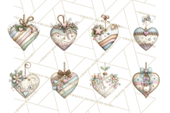 Pastel Christmas Ornaments Watercolor PNG Product Image 4