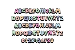 Paper Plane Pastel Color Font Product Image 6