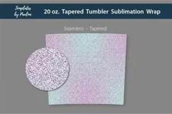 Pastel Pink Blue Seamless Tapered Skinny Sublimation Tumbler Wrap