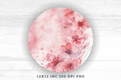 Pastel Pink Watercolor Flowers Seamless Digital Paper Bundle Product Image 2