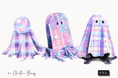 Pastel Plaid Halloween Clipart | Halloween PNG Product Image 1