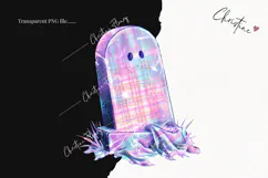 Pastel Plaid Halloween Clipart | Halloween PNG Product Image 2