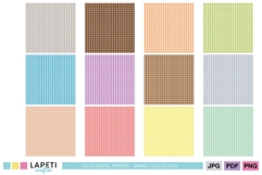 Plaid and gingham scrapbook paper backgrounds