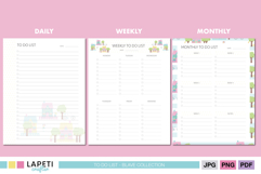 Spring-themed planner printables featuring daily, weekly, and monthly To Do Lists in PDF, JPG, and PNG formats.