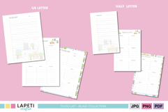 Spring-themed planner printables featuring daily, weekly, and monthly To Do Lists in PDF, JPG, and PNG formats.