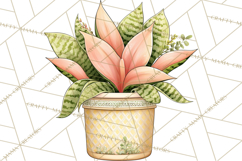 Houseplant Clipart PNG, Pastel Potted Icons Product Image 5