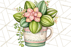 Houseplant Clipart PNG, Pastel Potted Icons Product Image 2