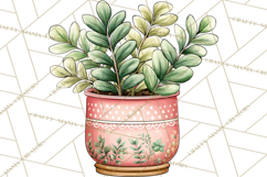 Houseplant Clipart PNG, Pastel Potted Icons Product Image 2