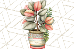 Houseplant Clipart PNG, Pastel Potted Icons Product Image 4
