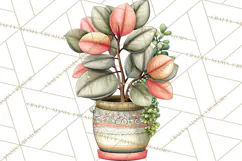 Houseplant Clipart PNG, Pastel Potted Icons Product Image 4