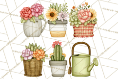 Houseplant Clipart PNG, Pastel Potted Icons Product Image 3
