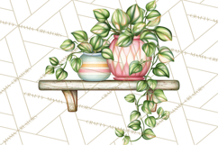 Houseplant Clipart PNG, Pastel Potted Icons Product Image 5