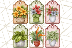 Houseplant Clipart PNG, Pastel Potted Icons Product Image 2