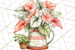 Houseplant Clipart PNG, Pastel Potted Icons Product Image 5