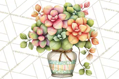 Houseplant Clipart PNG, Pastel Potted Icons Product Image 2