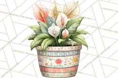 Houseplant Clipart PNG, Pastel Potted Icons Product Image 5