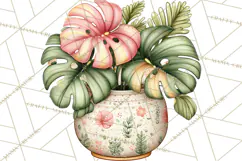 Houseplant Clipart PNG, Pastel Potted Icons Product Image 2