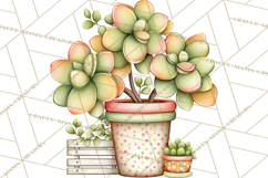 Houseplant Clipart PNG, Pastel Potted Icons Product Image 3