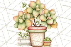 Houseplant Clipart PNG, Pastel Potted Icons Product Image 3