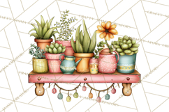 Houseplant Clipart PNG, Pastel Potted Icons Product Image 5