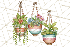 Houseplant Clipart PNG, Pastel Potted Icons Product Image 3