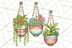 Houseplant Clipart PNG, Pastel Potted Icons Product Image 3