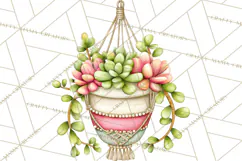 Houseplant Clipart PNG, Pastel Potted Icons Product Image 4