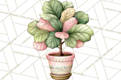 Houseplant Clipart PNG, Pastel Potted Icons Product Image 4
