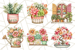 Houseplant Clipart PNG, Pastel Potted Icons Product Image 8