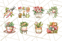 Houseplant Clipart PNG, Pastel Potted Icons Product Image 3