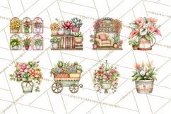 Houseplant Clipart PNG, Pastel Potted Icons Product Image 6