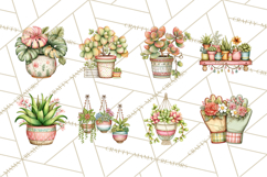 Houseplant Clipart PNG, Pastel Potted Icons Product Image 5