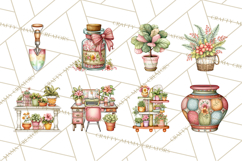 Houseplant Clipart PNG, Pastel Potted Icons Product Image 4
