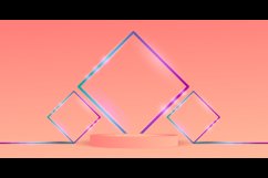 Pastel podium stage with neon light design background Product Image 2