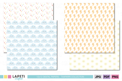 cute rainbow themed printable papers set