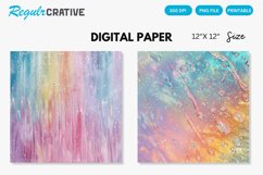 Pastel Rainbow Electric Rain Seamless Digital Paper Product Image 1