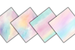 Pastel Rainbow Gradient Ombre Watercolor Digital Paper Product Image 5