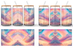 Glass Can Wraps Pastel Rainbow Sky at Sunrise Product Image 3