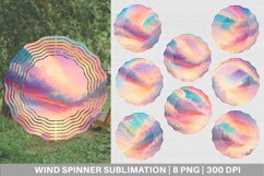 Pastel Rainbow Sky at Sunrise Wind Spinner | Sublimation Spi Product Image 1