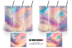 Pastel Rainbow Sky at Sunrise | Tumbler Sublimation Wrap Product Image 5